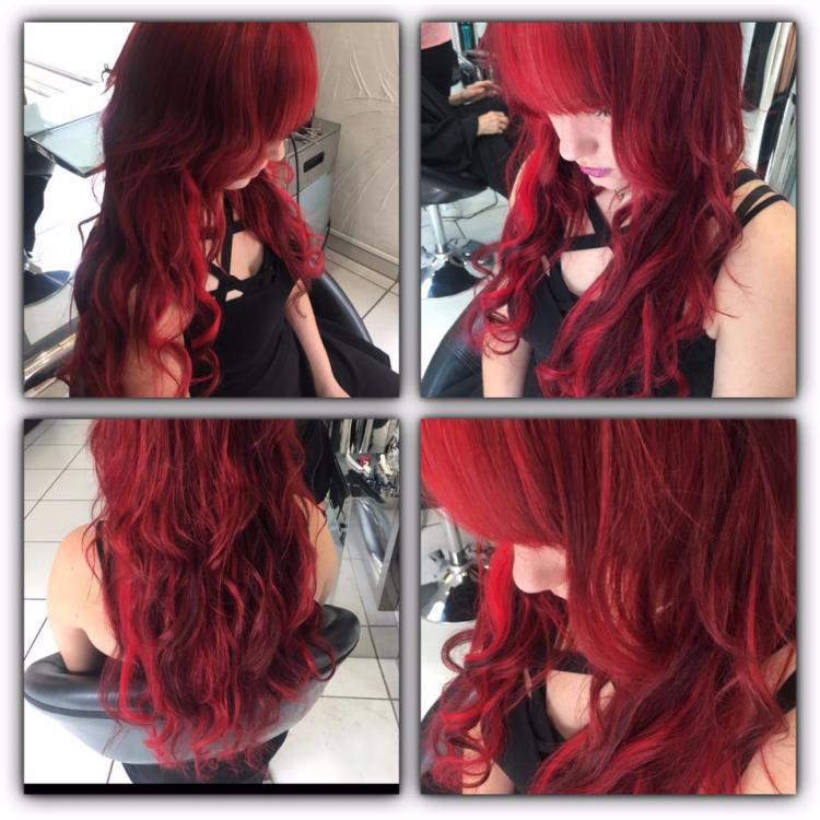 Résultat Après Routine Réparation Cheveux Colorés